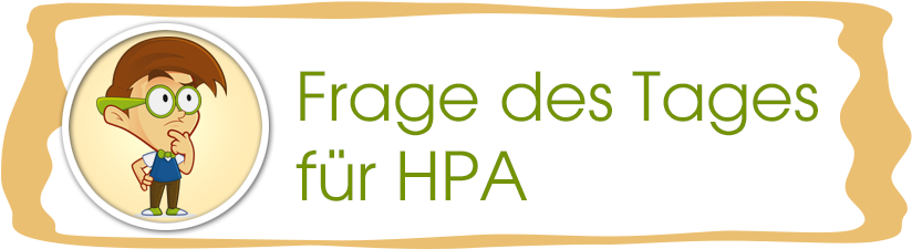Logo mit kleinem jungen für die Frage des Tages für HP