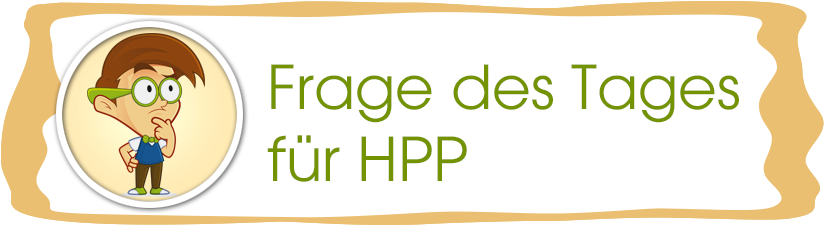Logo mit kleinem jungen für die Frage des Tages für HPP